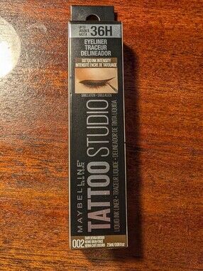 Maybelline Tattoo Studio Liquid Ink Eyeliner - Dark Henna Brown 002 NEW